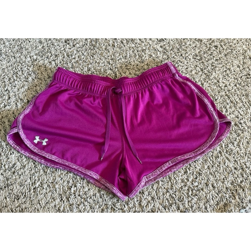 Under Armour Women's Purple Heat Gear Running Shorts Size Medium